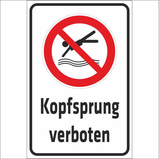 Schild - Kopfsprung verboten