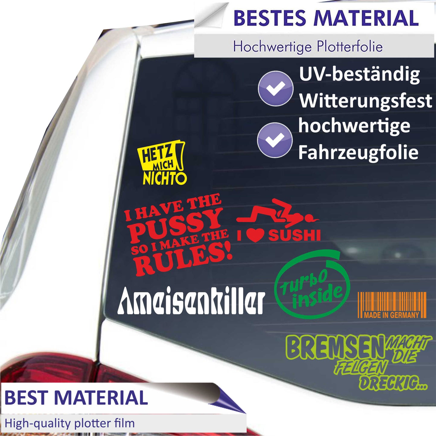 Autoaufkleber - Sponsor der Bußgeldstelle - 210x50 mm