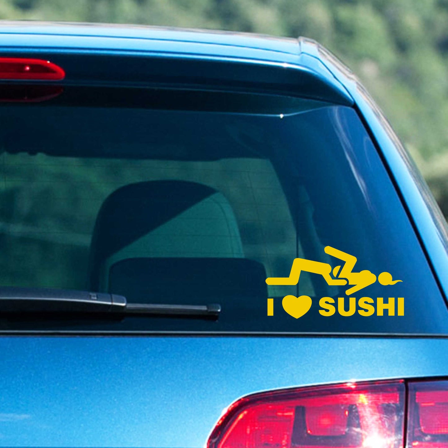 Autoaufkleber - I Love Sushi - 190x100 mm