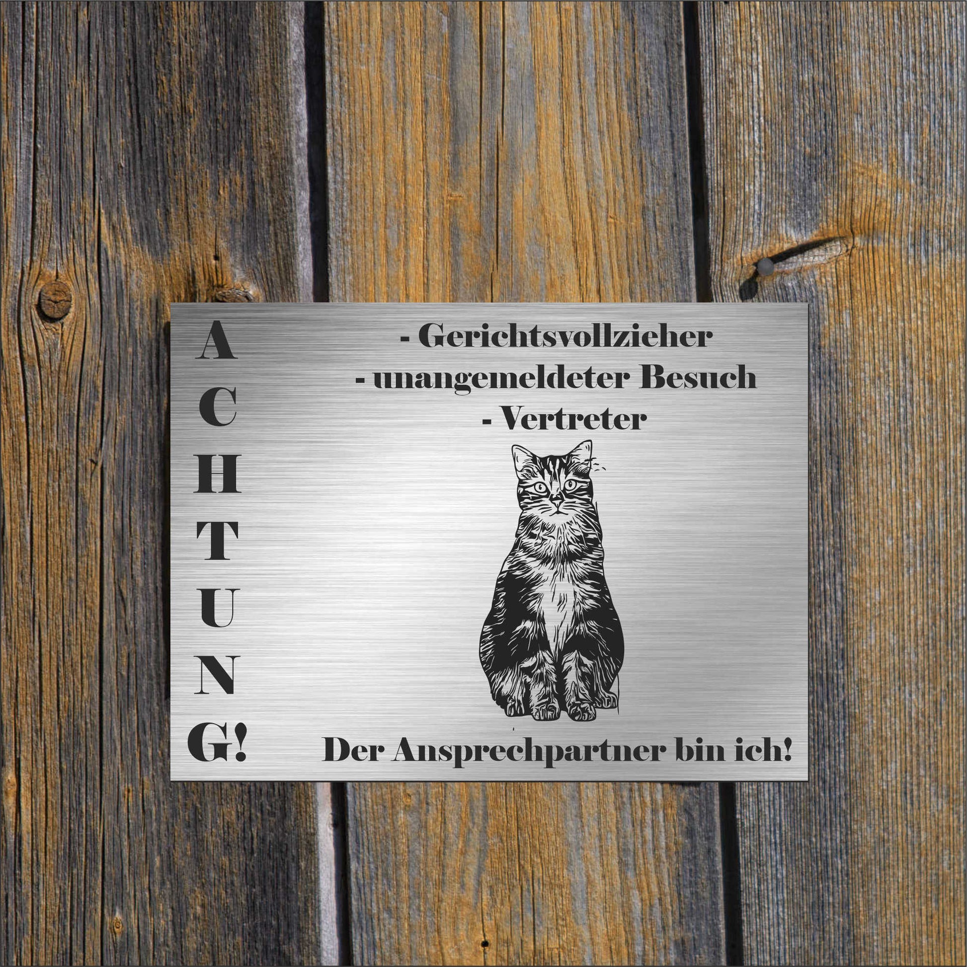 Schild Katze