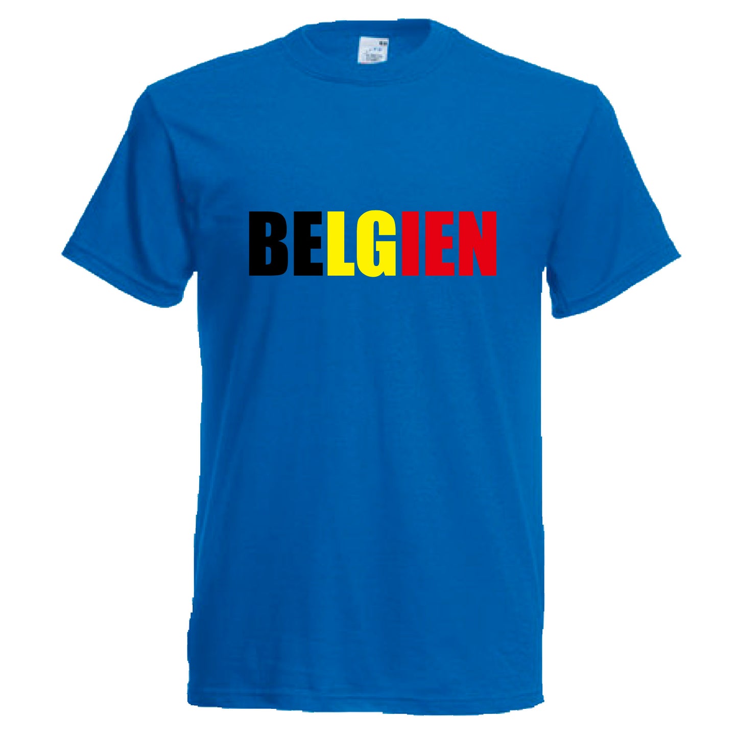 INDIGOS UG - T-Shirt Herren - Belgien - Schriftzug - Fussball