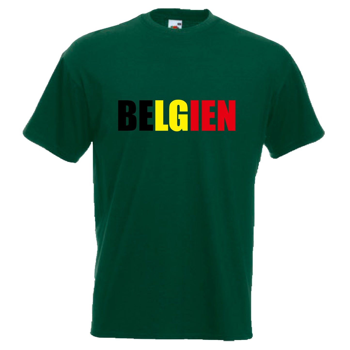 INDIGOS UG - T-Shirt Herren - Belgien - Schriftzug - Fussball