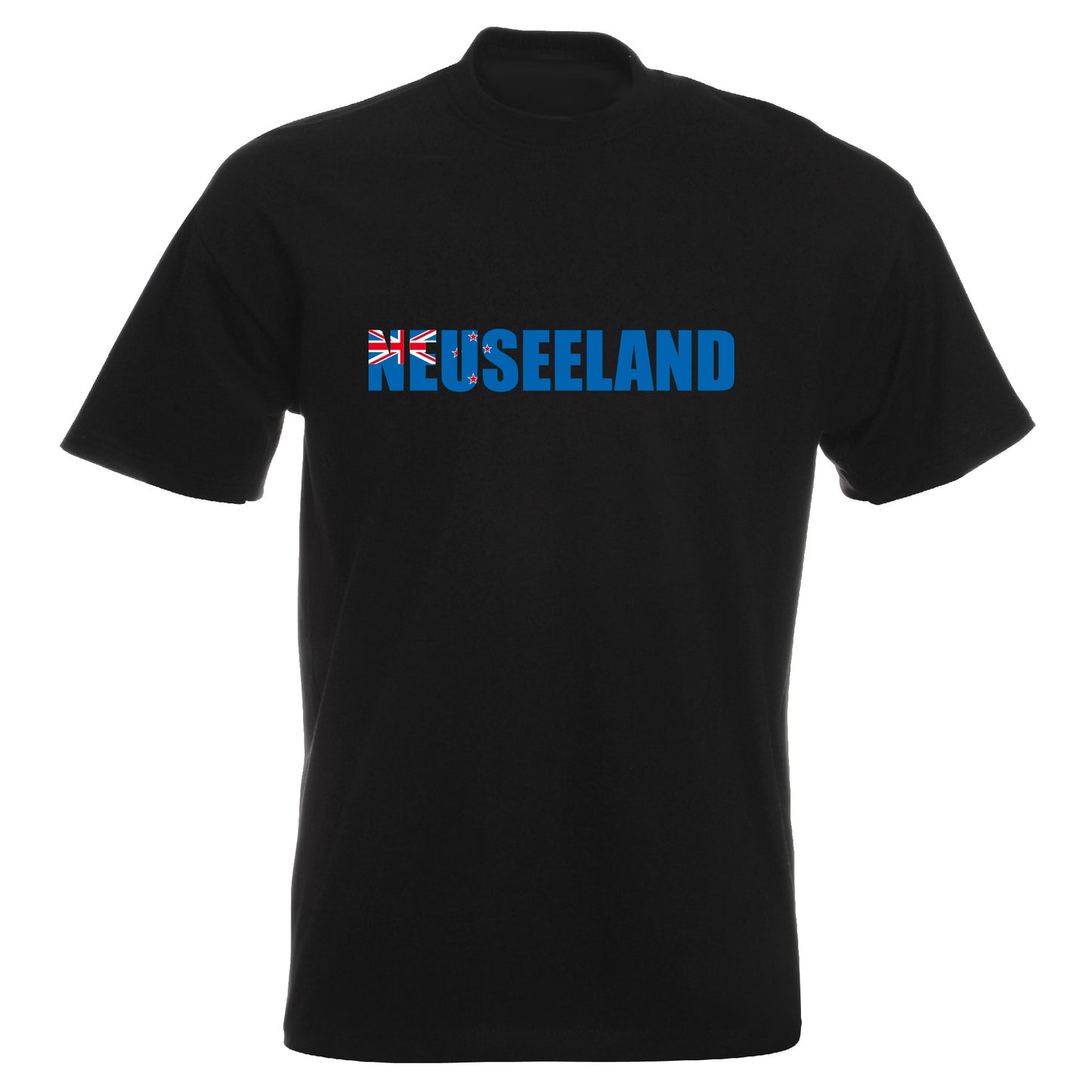 INDIGOS UG - T-Shirt Herren - Neuseeland - Schriftzug - Fussball