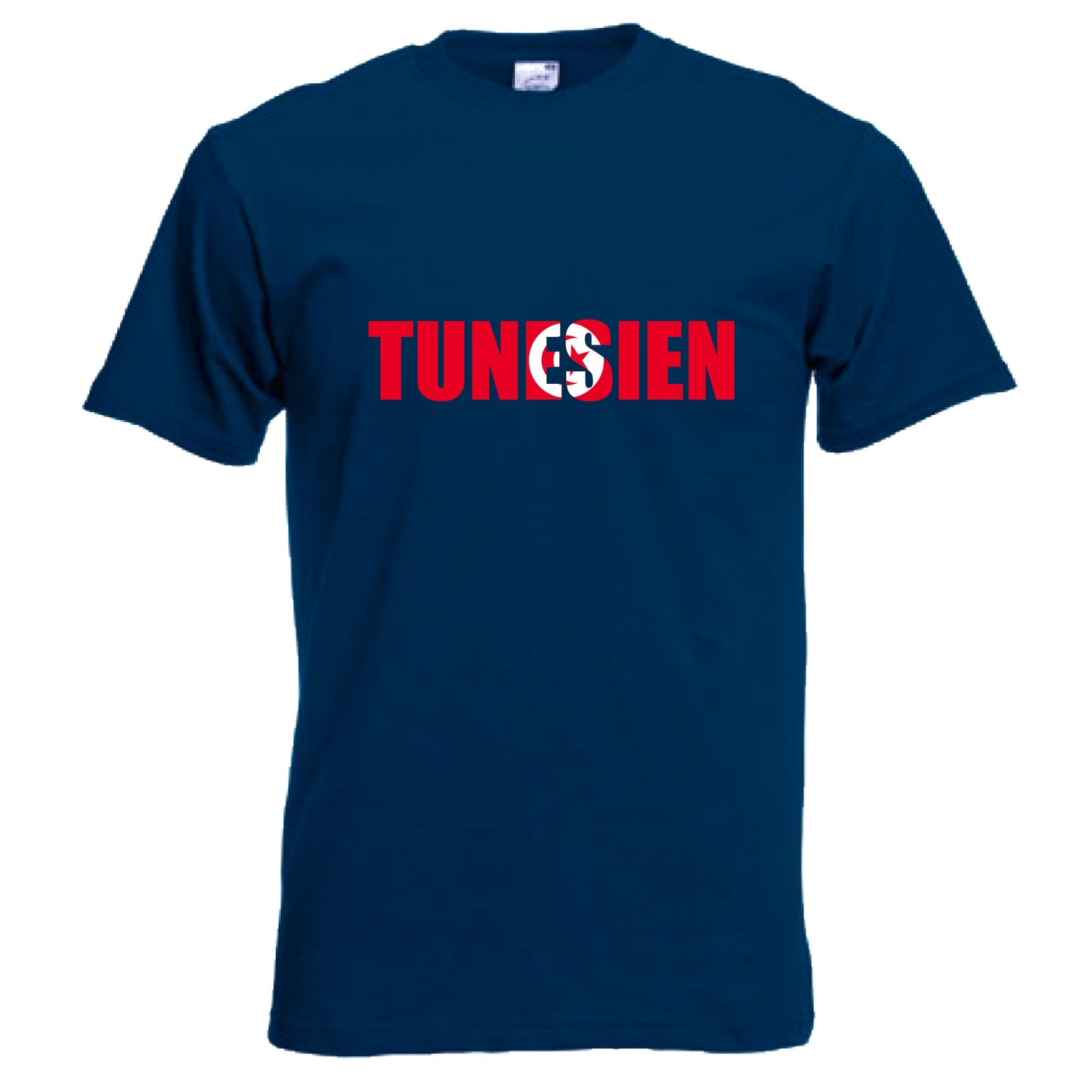 INDIGOS UG - T-Shirt Herren - Tunesien - Schriftzug - Fussball