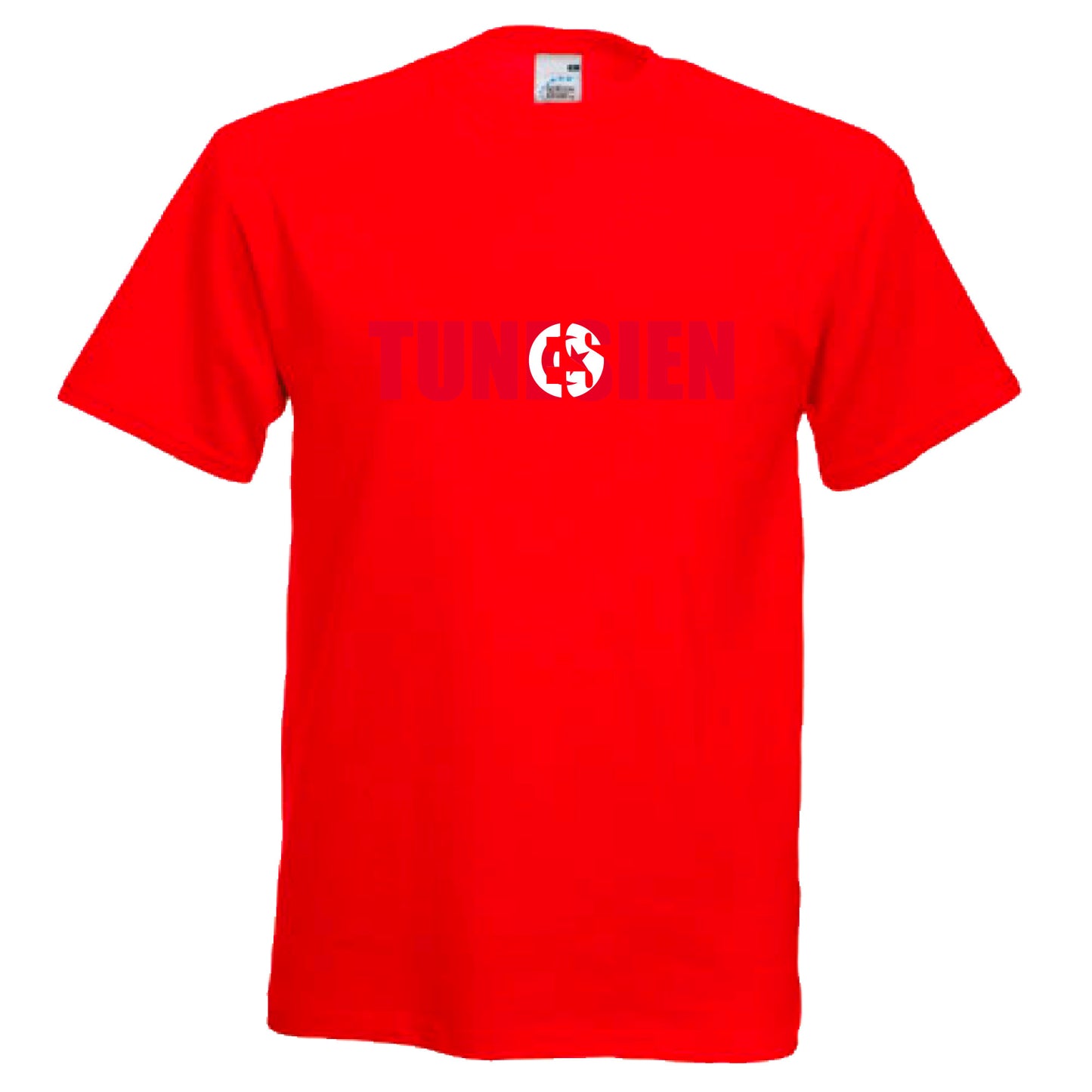 INDIGOS UG - T-Shirt Herren - Tunesien - Schriftzug - Fussball