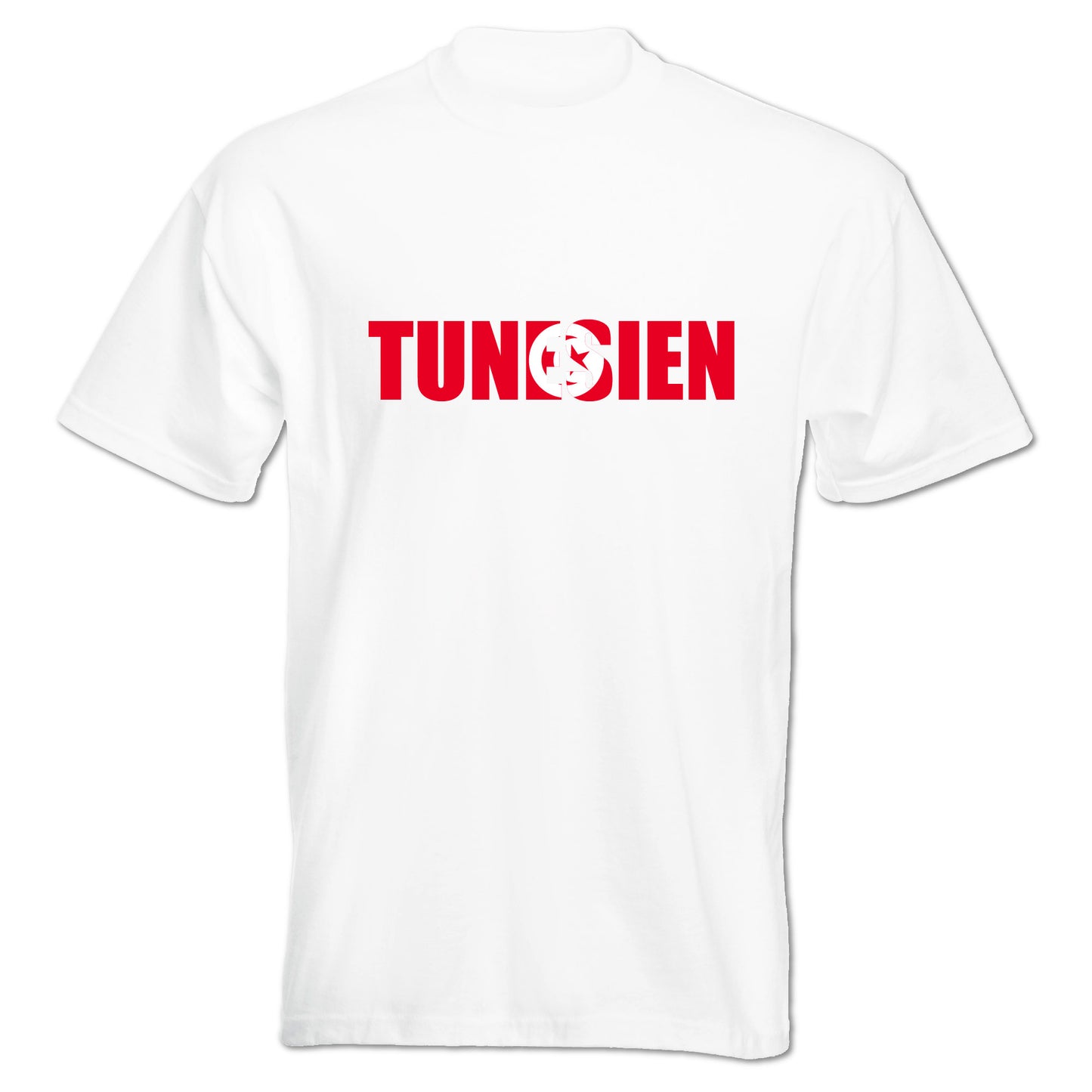 INDIGOS UG - T-Shirt Herren - Tunesien - Schriftzug - Fussball