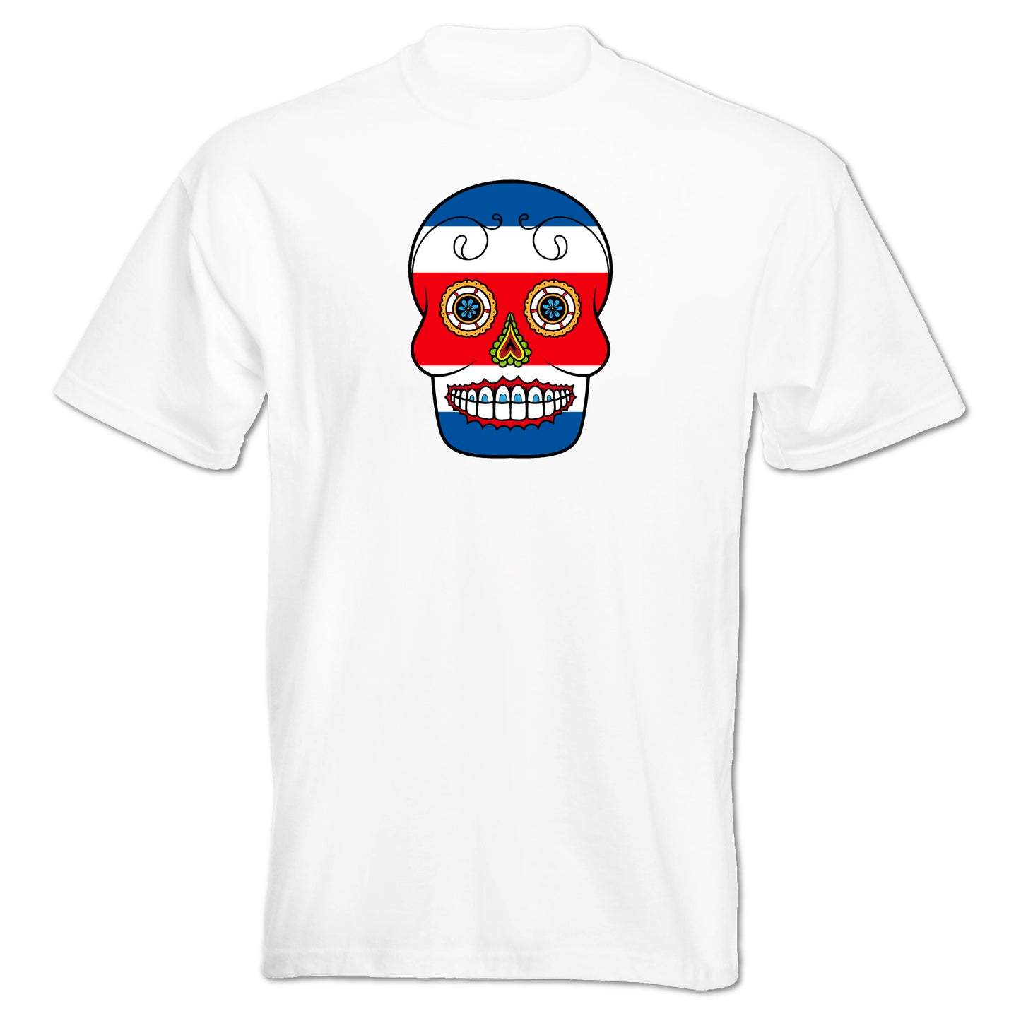 INDIGOS UG - T-Shirt Herren - Costa Rica - Skull - Fussball