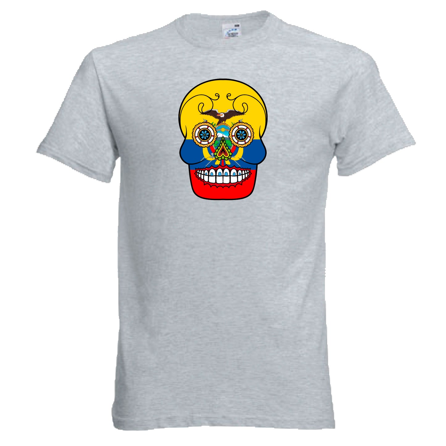 INDIGOS UG - T-Shirt Herren - Ecuador - Skull - Fussball