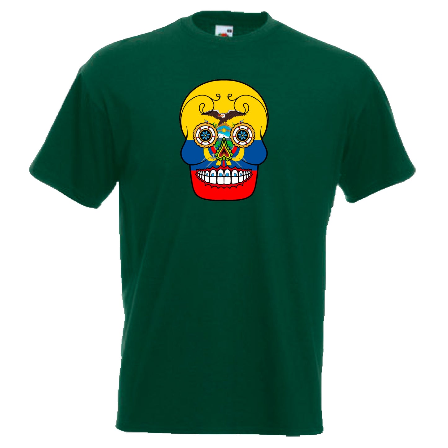 INDIGOS UG - T-Shirt Herren - Ecuador - Skull - Fussball