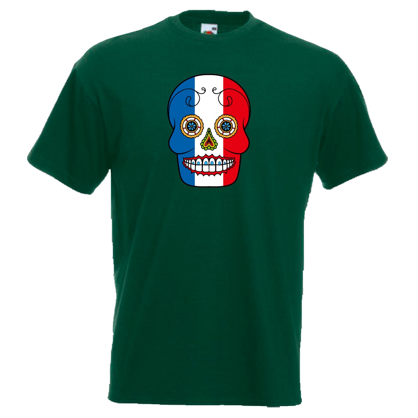 INDIGOS UG - T-Shirt Herren - Frankreich - Skull - Fussball