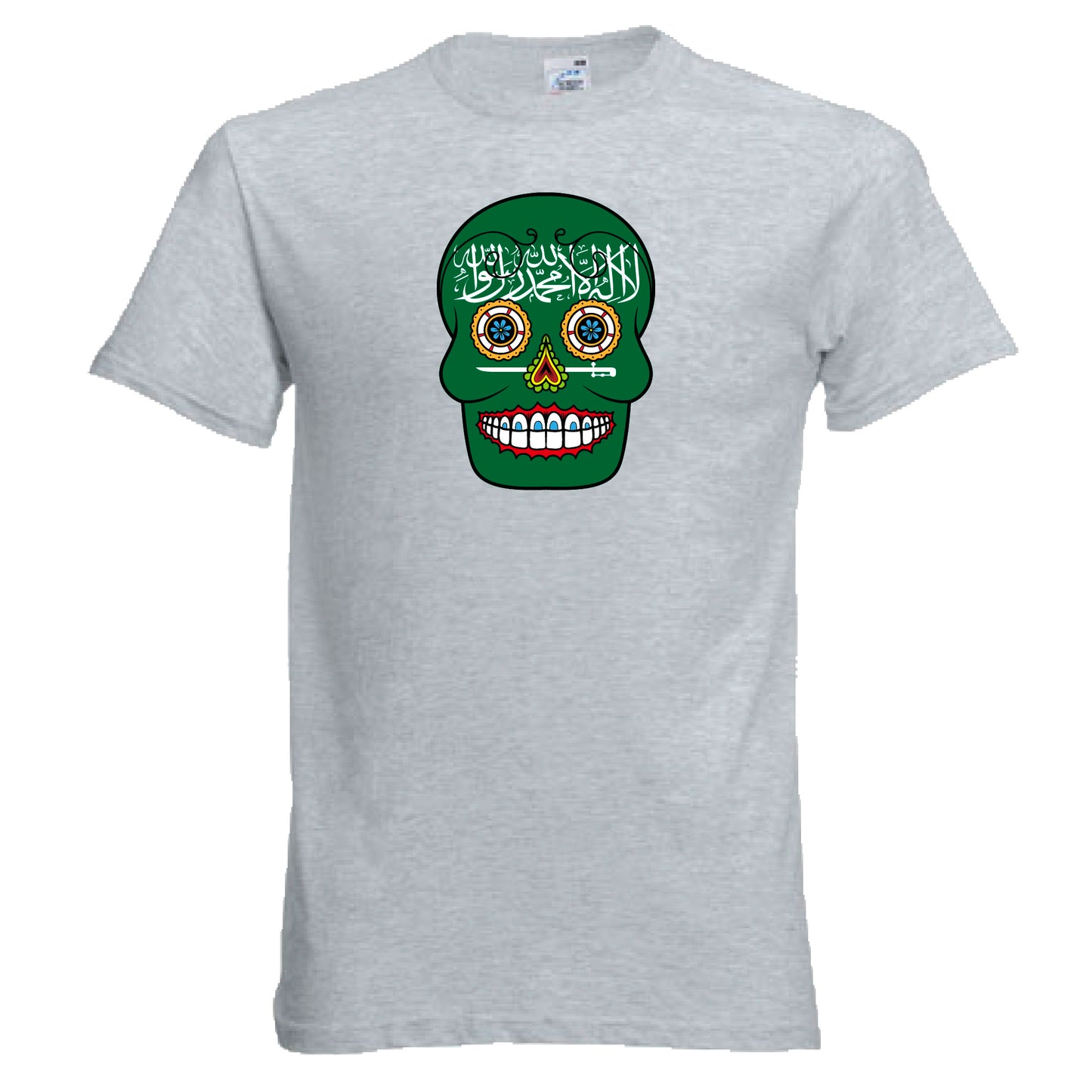 INDIGOS UG - T-Shirt Herren - Saudi-Arabien - Skull - Fussball