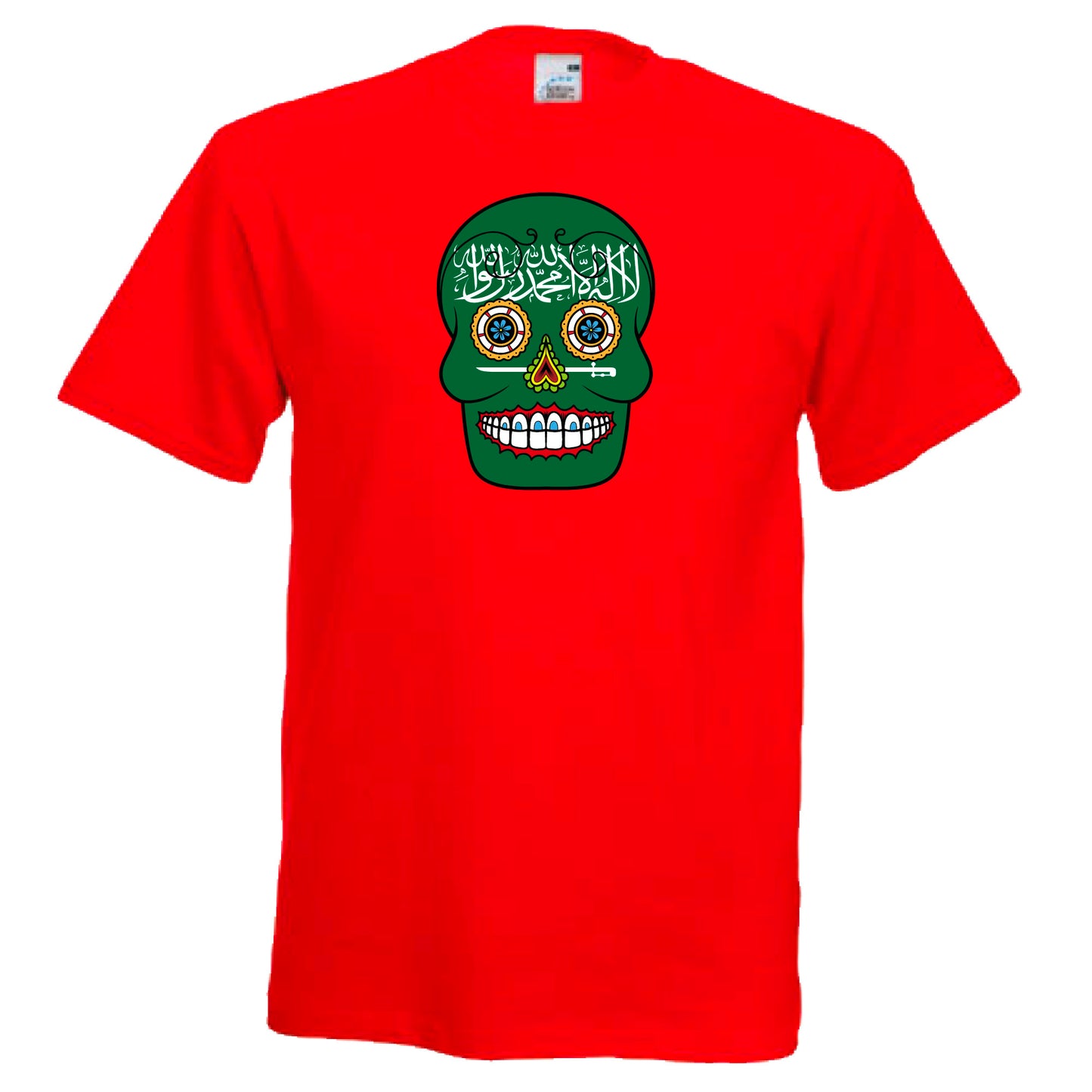 INDIGOS UG - T-Shirt Herren - Saudi-Arabien - Skull - Fussball