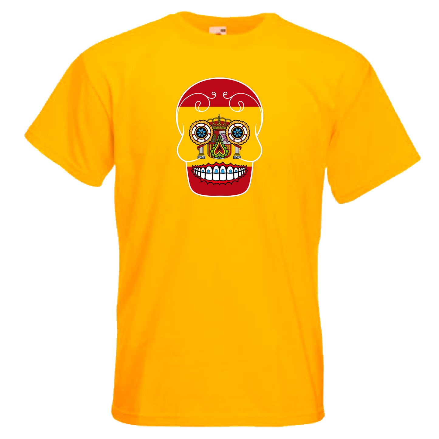 INDIGOS UG - T-Shirt Herren - Spanien - Skull - Fussball