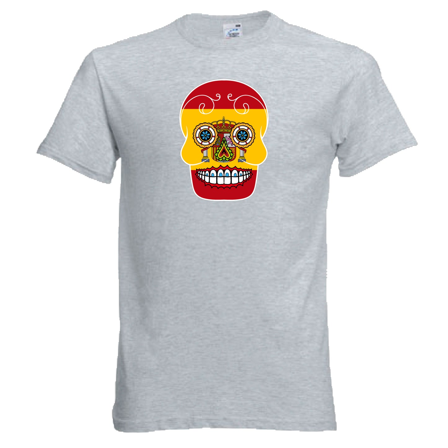 INDIGOS UG - T-Shirt Herren - Spanien - Skull - Fussball