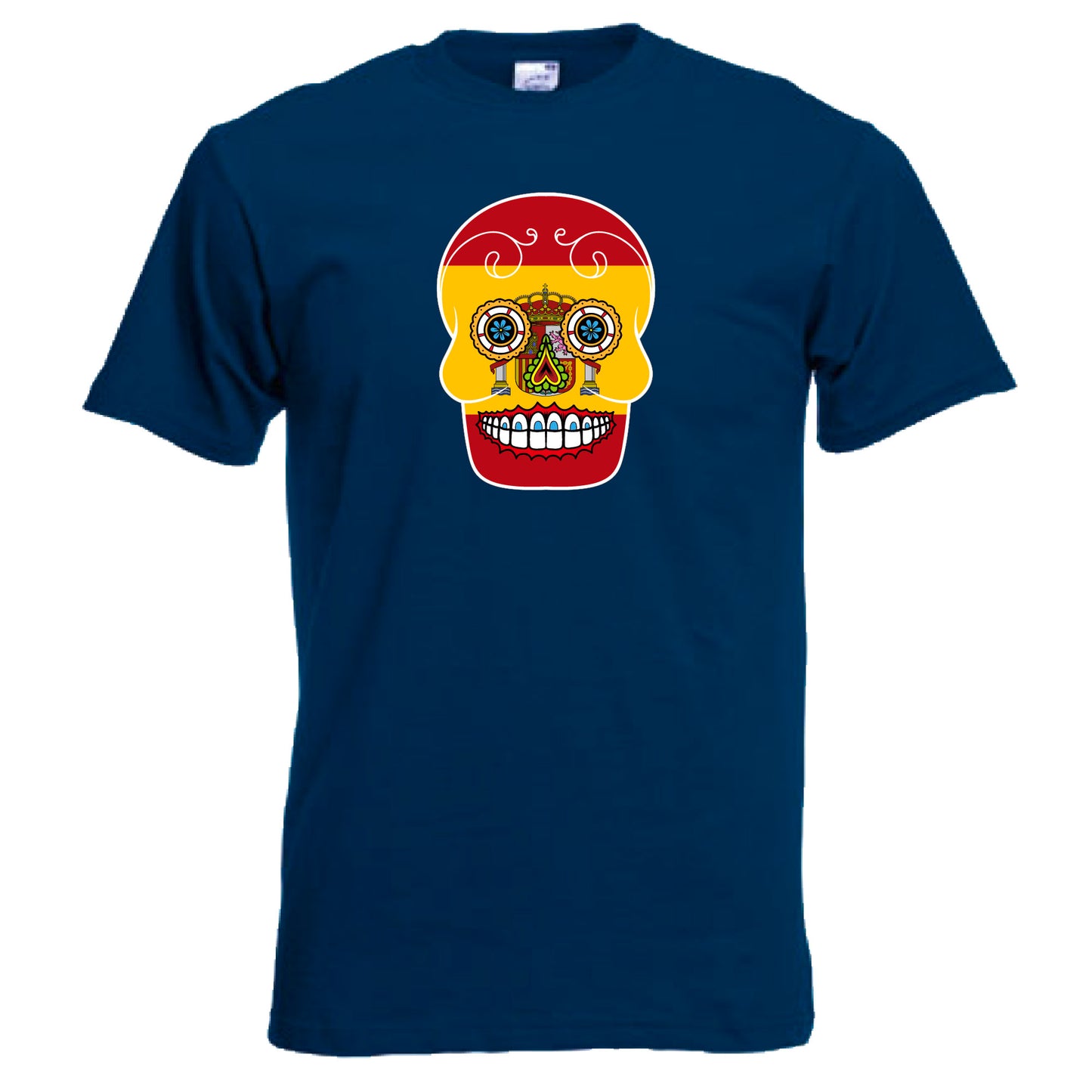 INDIGOS UG - T-Shirt Herren - Spanien - Skull - Fussball