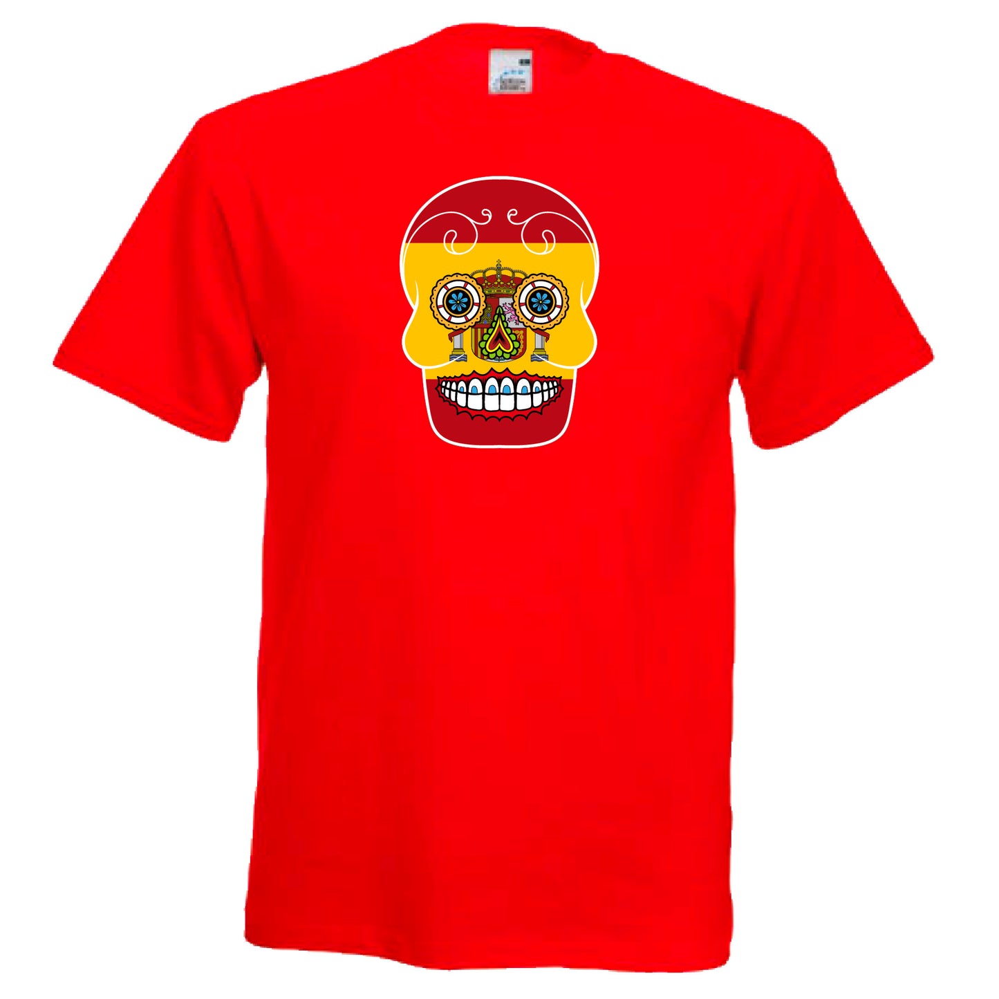 INDIGOS UG - T-Shirt Herren - Spanien - Skull - Fussball