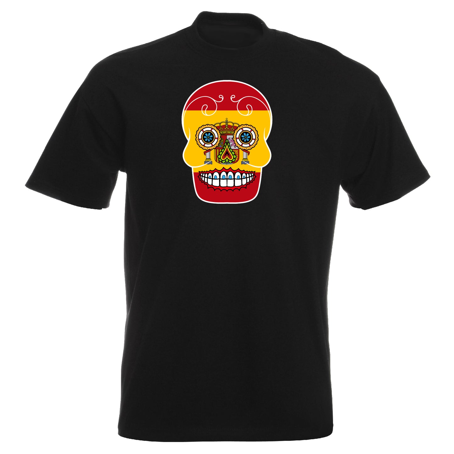 INDIGOS UG - T-Shirt Herren - Spanien - Skull - Fussball