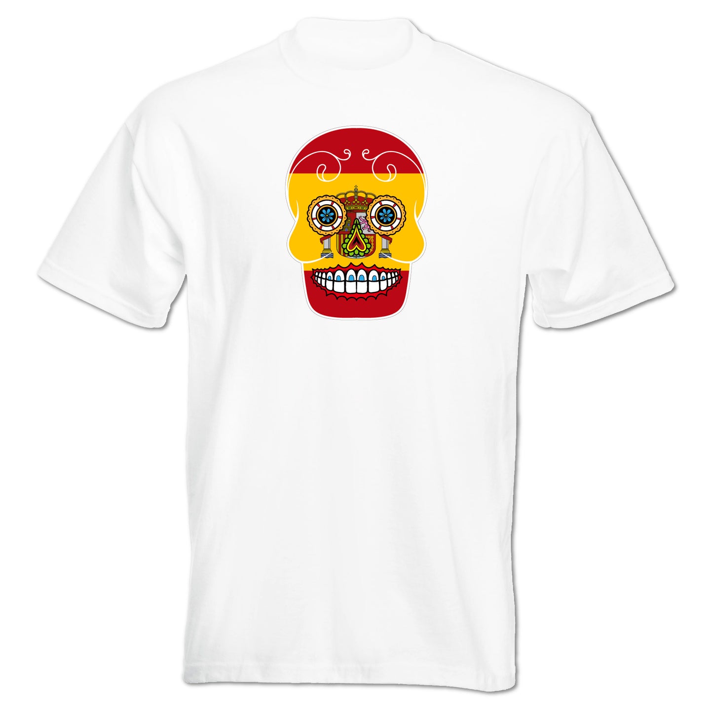 INDIGOS UG - T-Shirt Herren - Spanien - Skull - Fussball