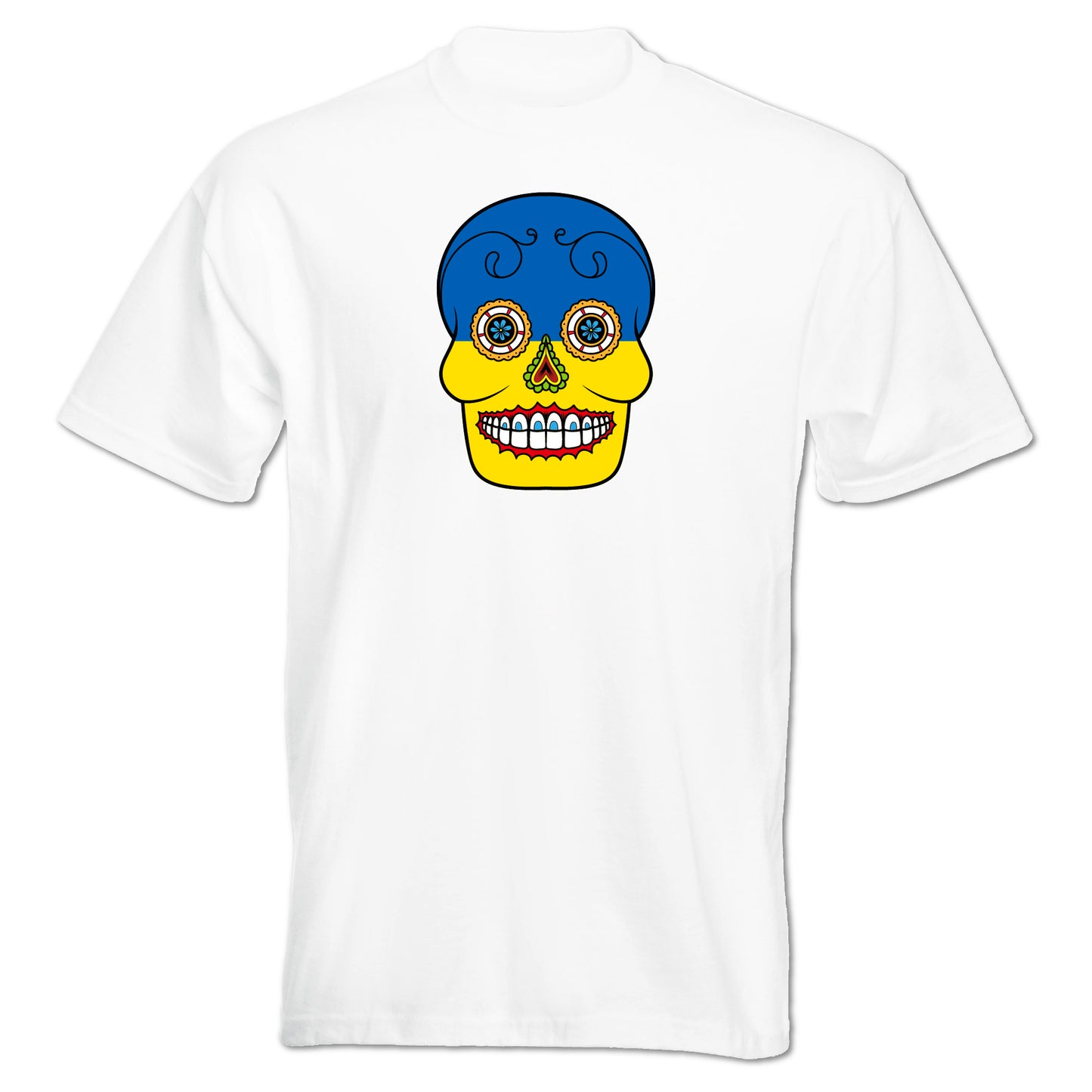 INDIGOS UG - T-Shirt Herren - Ukraine - Skull - Fussball