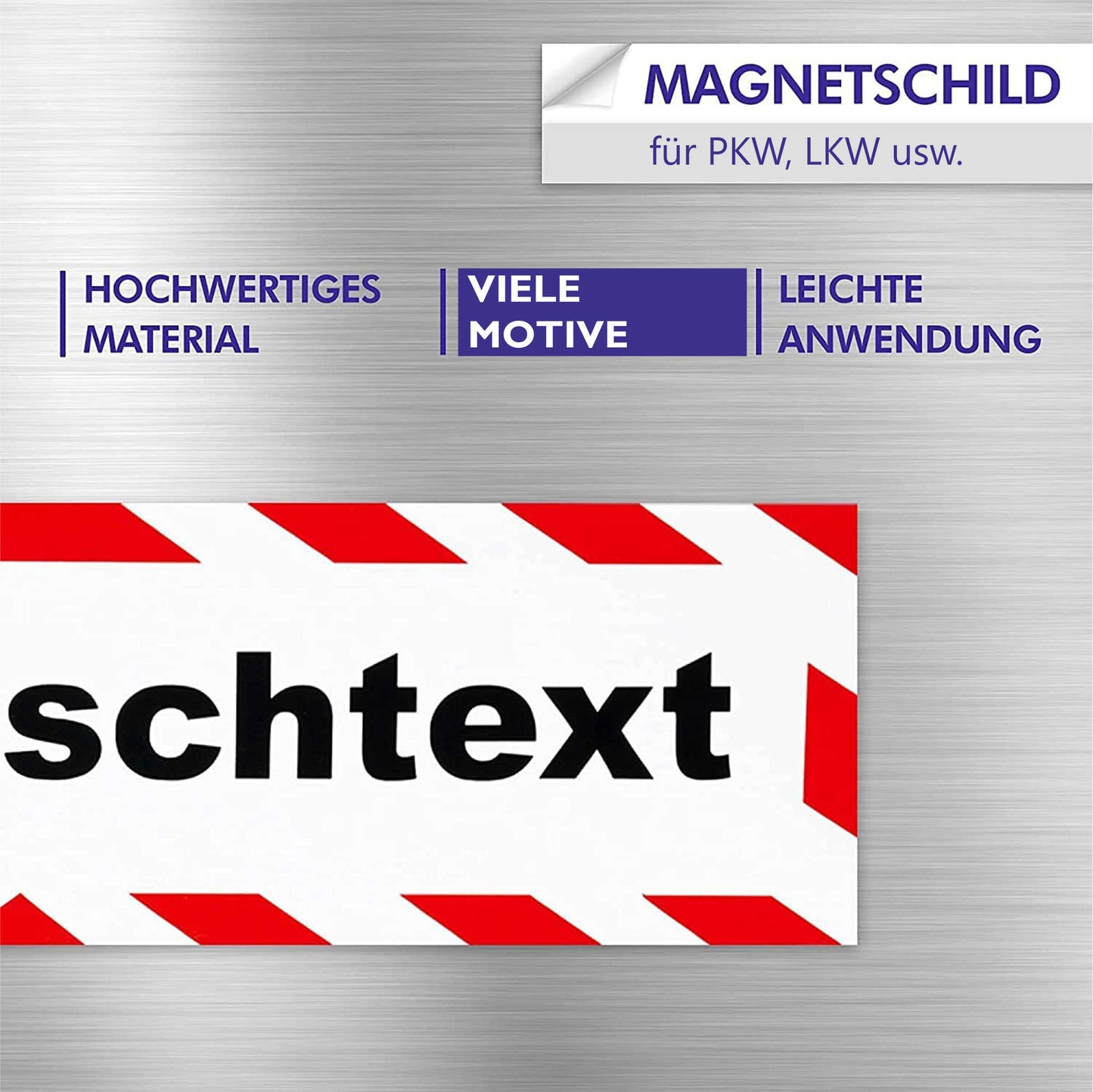 Magnetschild - Einsatzfahrzeug - Magnetfolie für Auto - LKW - Truck - Baustelle - Firma