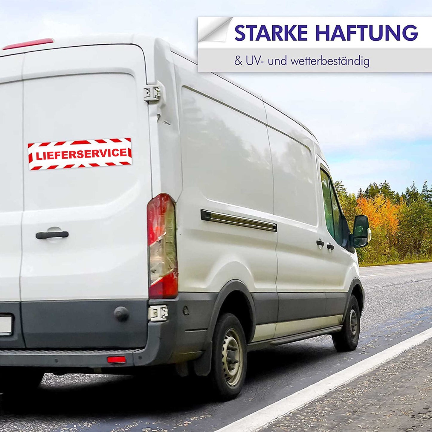 Magnetschild - ACHTUNG ÜBERLÄNGE - Magnetfolie für Auto - LKW - Truck - Baustelle - Firma