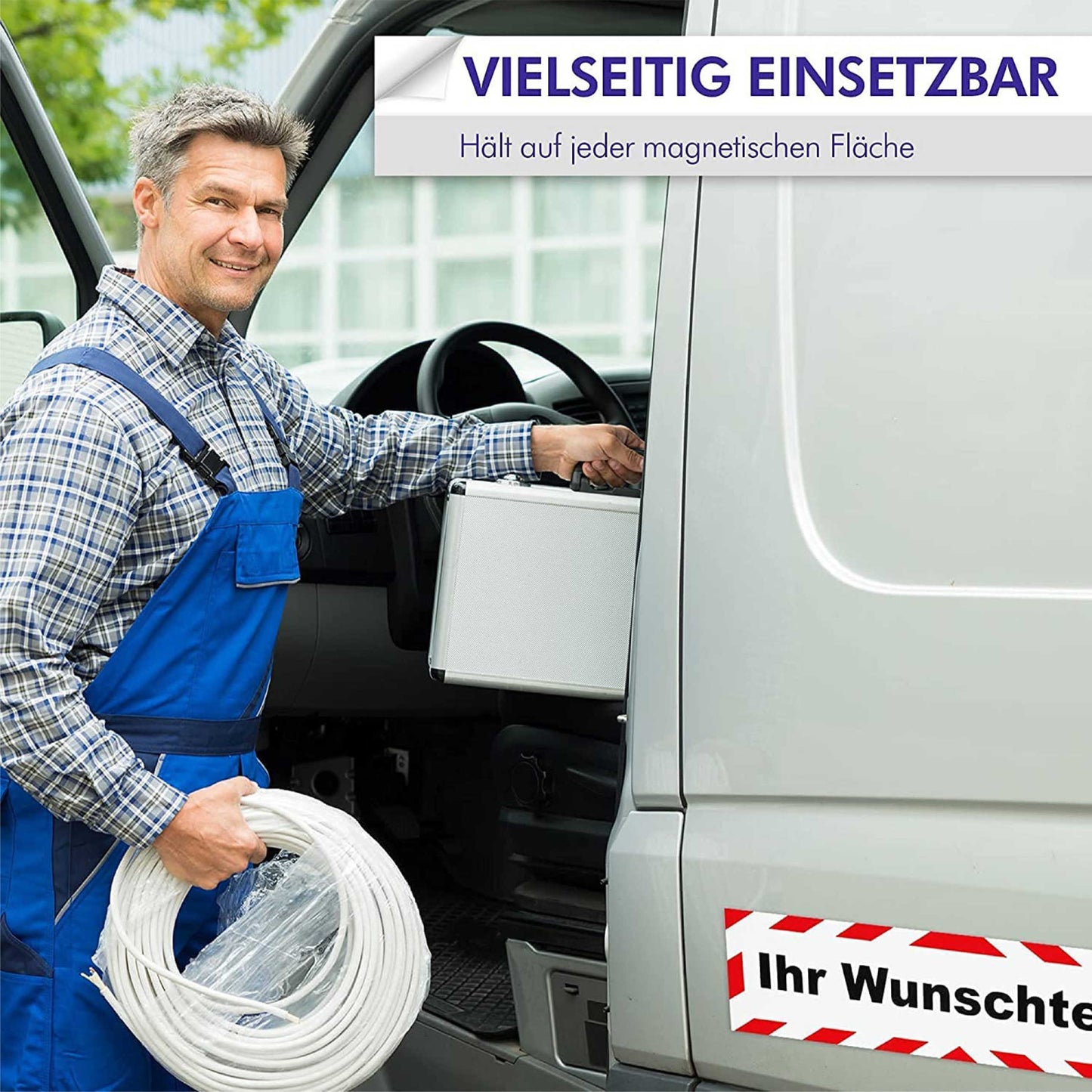 Magnetschild - Rettungstaucher - Magnetfolie für Auto - LKW - Truck - Baustelle - Firma