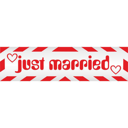 Magnetschild - Just married - Magnetfolie für Auto - LKW - Truck - Baustelle - Firma