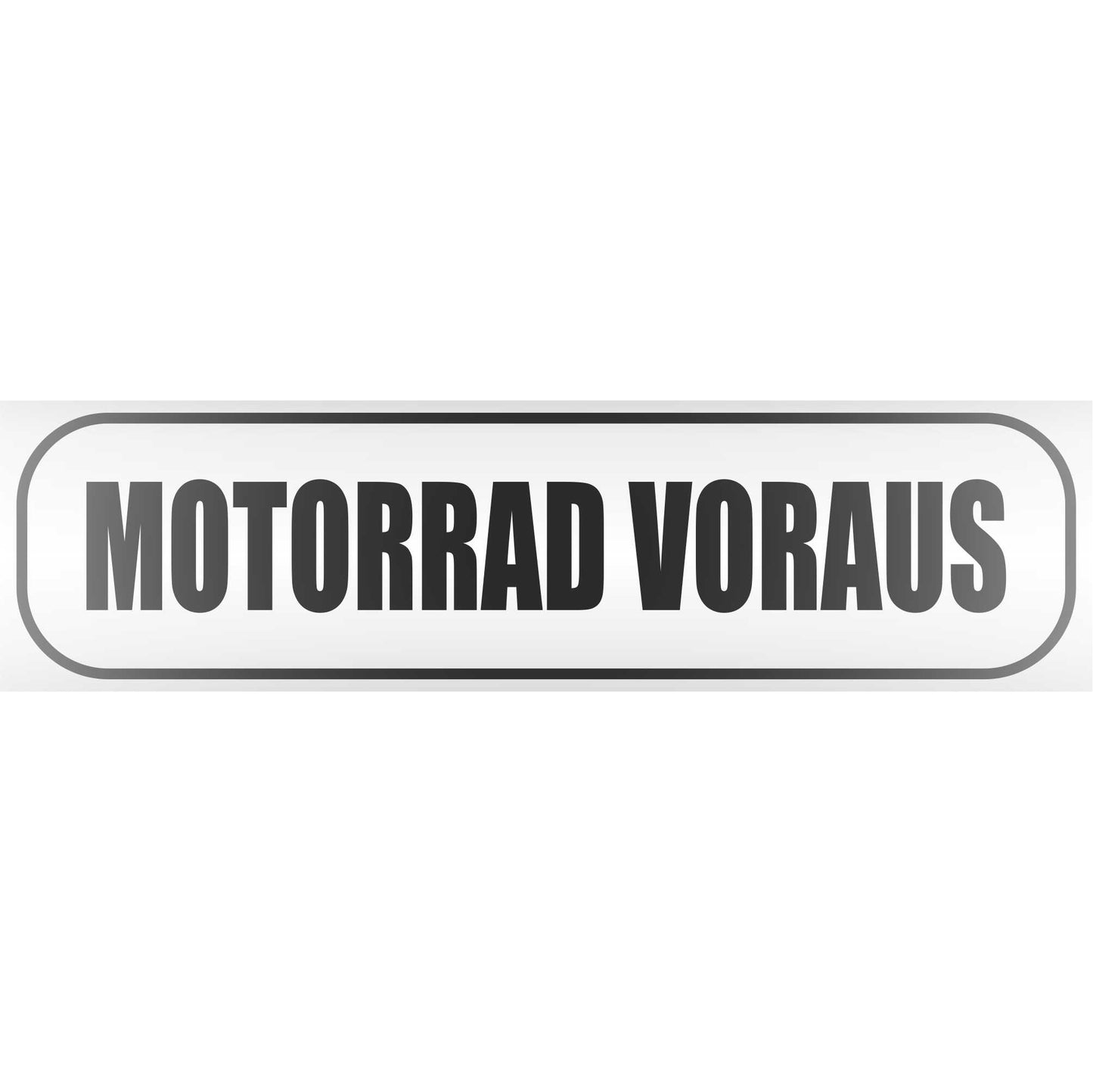 Magnetschild - Motorrad voraus - Magnetfolie für Auto - LKW - Truck - Baustelle - Firma