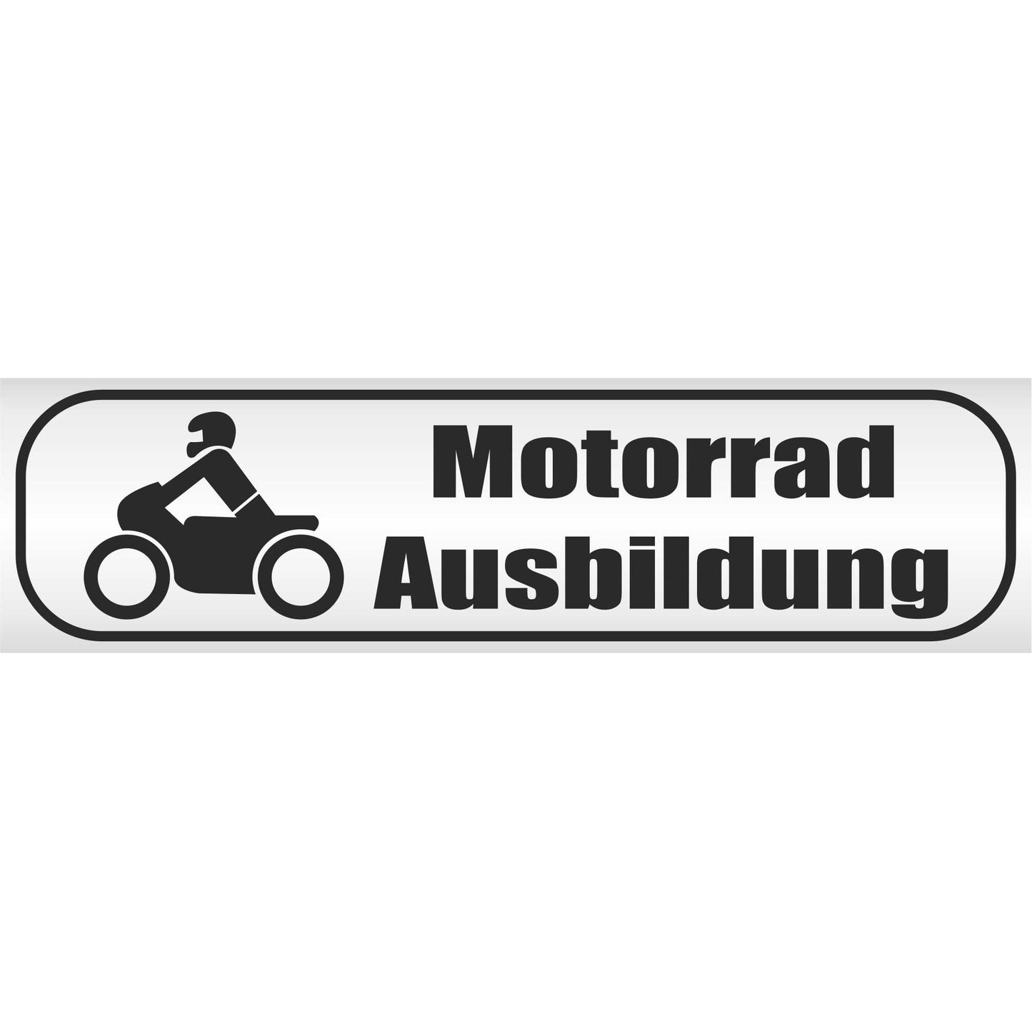 Magnetschild - Motorradausbildung - Magnetfolie für Auto - LKW - Truck - Baustelle - Firma