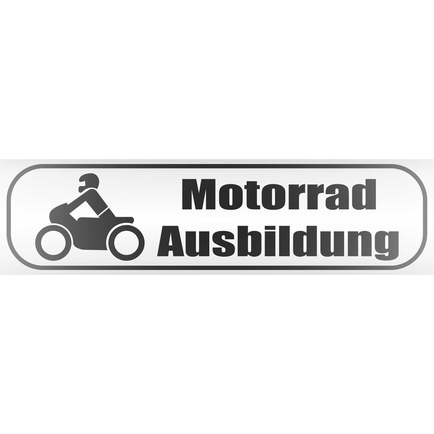 Magnetschild - Motorradausbildung - Magnetfolie für Auto - LKW - Truck - Baustelle - Firma