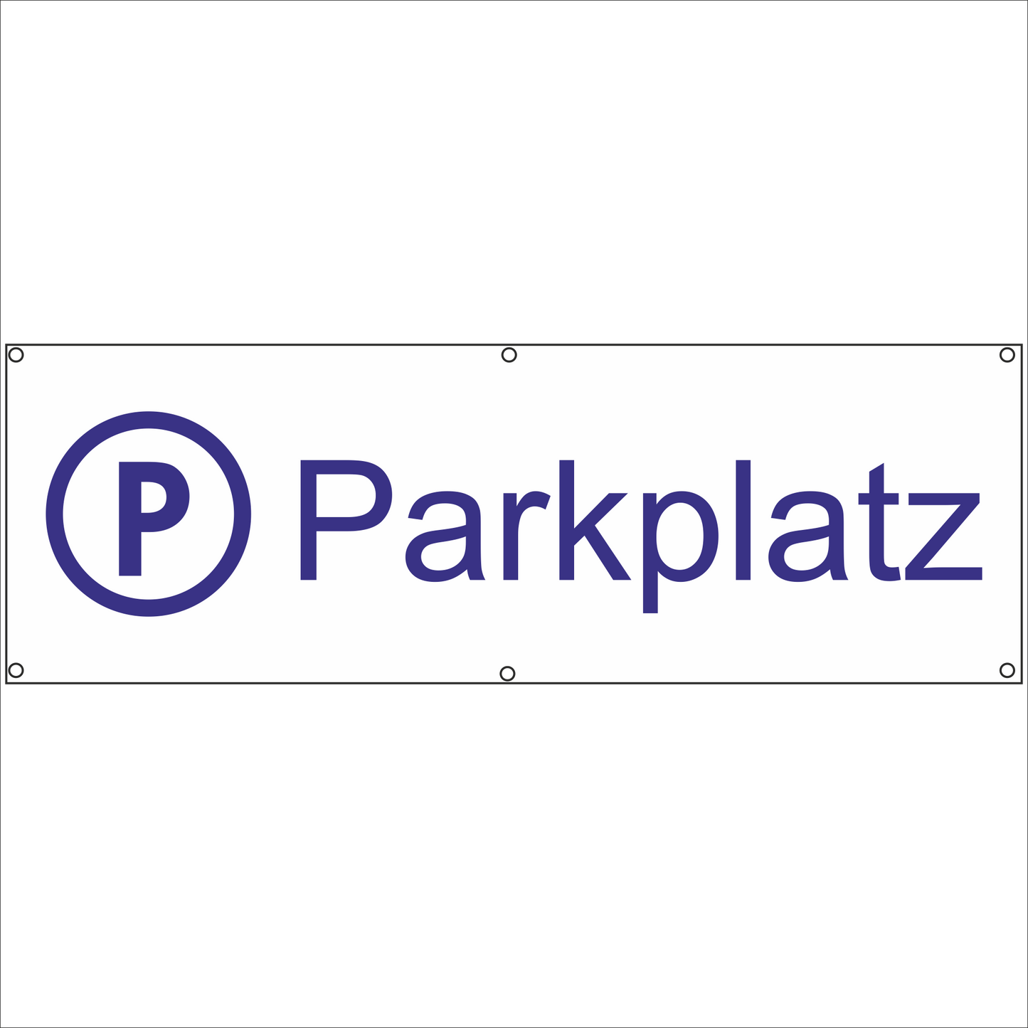 Werbeplane - Gerüstplane - p08 - Parkplatz - NEU - Plane für Baustelle- Garten- Zaun oder Veranstaltung