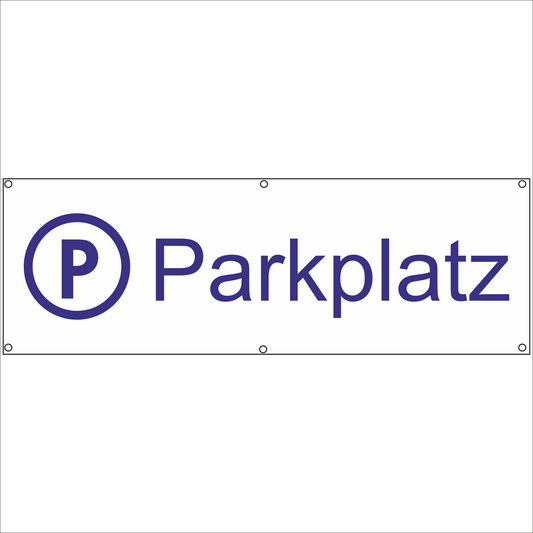 Werbeplane - Gerüstplane - p08 - Parkplatz - NEU - Plane für Baustelle- Garten- Zaun oder Veranstaltung