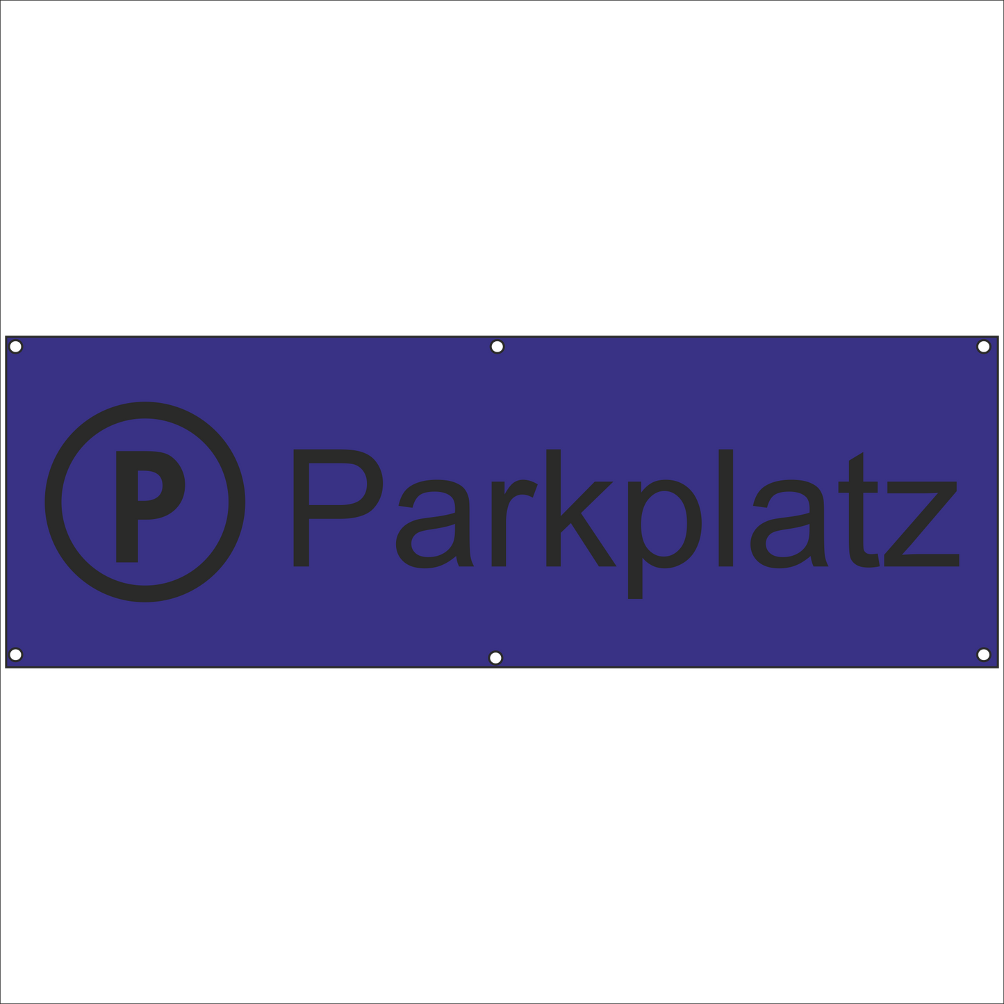 Werbeplane - Gerüstplane - p08 - Parkplatz - NEU - Plane für Baustelle- Garten- Zaun oder Veranstaltung