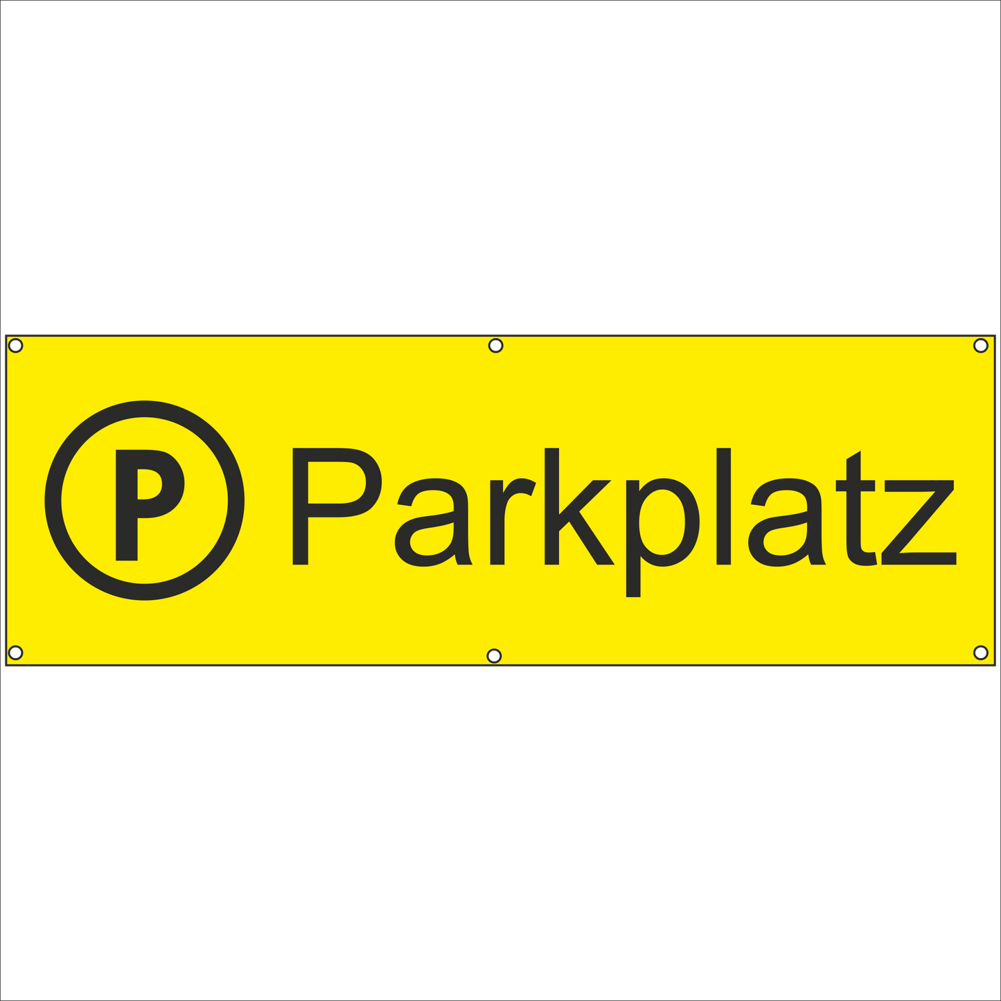 Werbeplane - Gerüstplane - p08 - Parkplatz - NEU - Plane für Baustelle- Garten- Zaun oder Veranstaltung