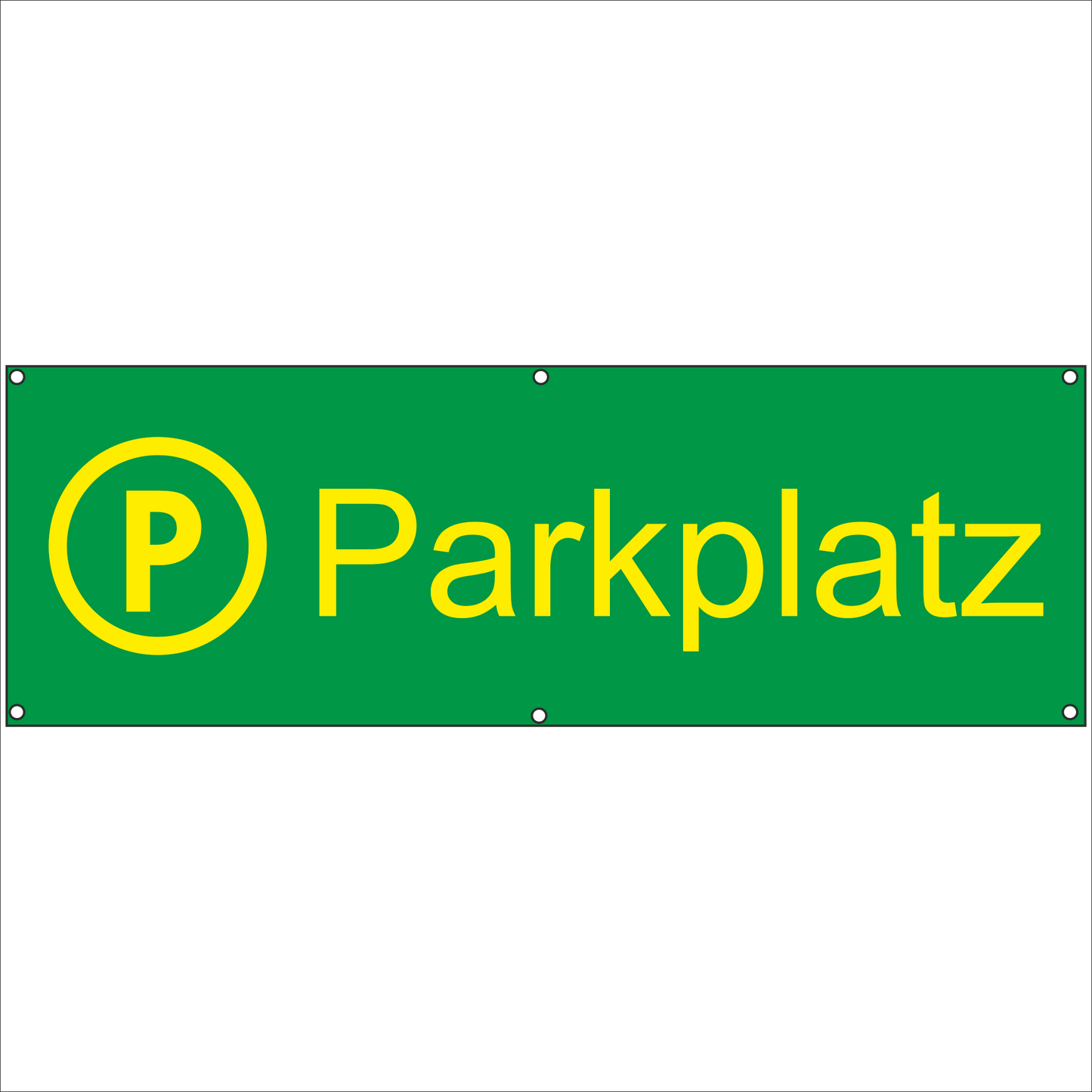 Werbeplane - Gerüstplane - p08 - Parkplatz - NEU - Plane für Baustelle- Garten- Zaun oder Veranstaltung