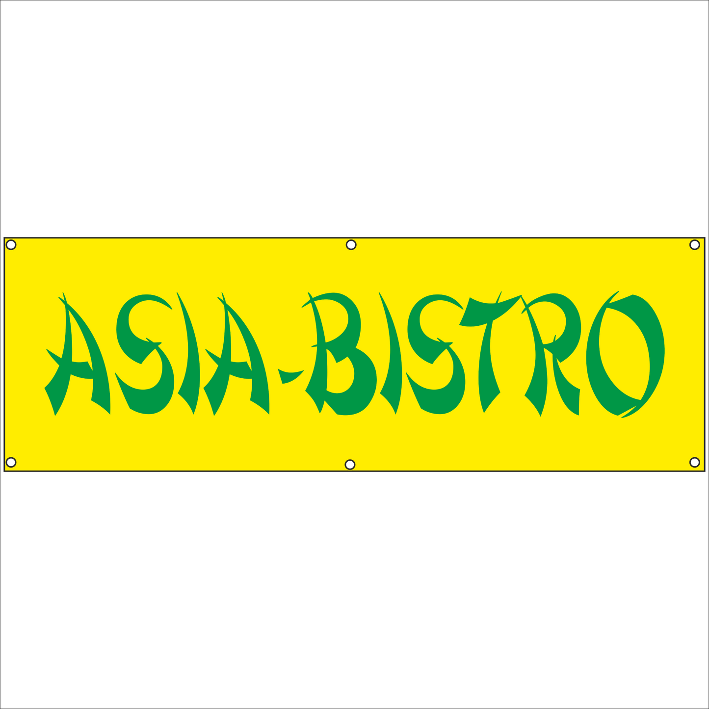 Werbeplane - Gerüstplane - p13 - Asia-Bistro - NEU - Plane für Baustelle- Garten- Zaun oder Veranstaltung