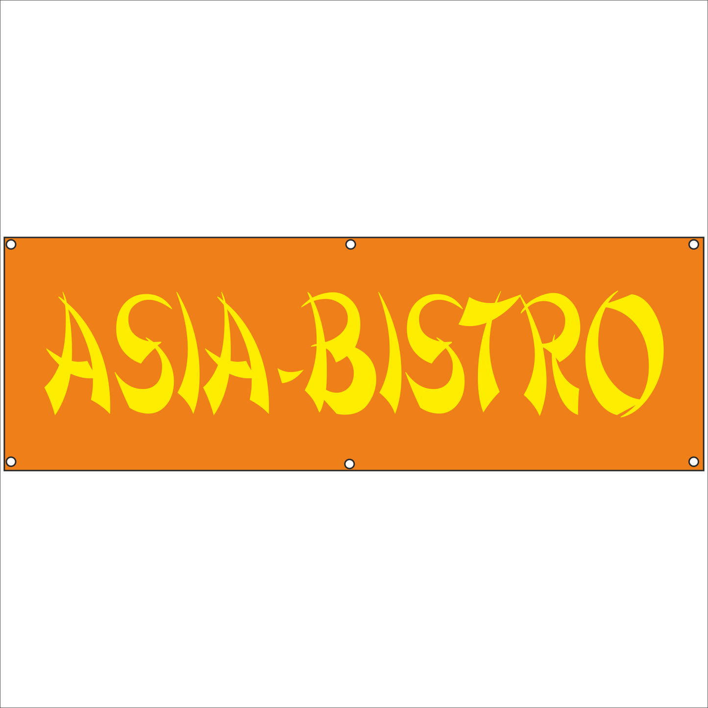 Werbeplane - Gerüstplane - p13 - Asia-Bistro - NEU - Plane für Baustelle- Garten- Zaun oder Veranstaltung