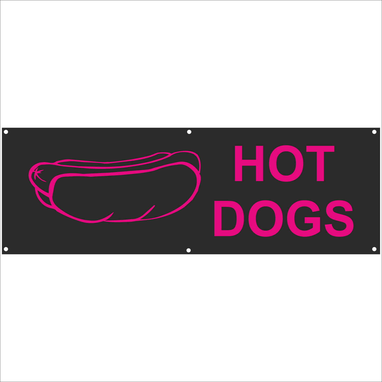 Werbeplane - Gerüstplane - p16 - Hot Dogs - NEU - Plane für Baustelle- Garten- Zaun oder Veranstaltung