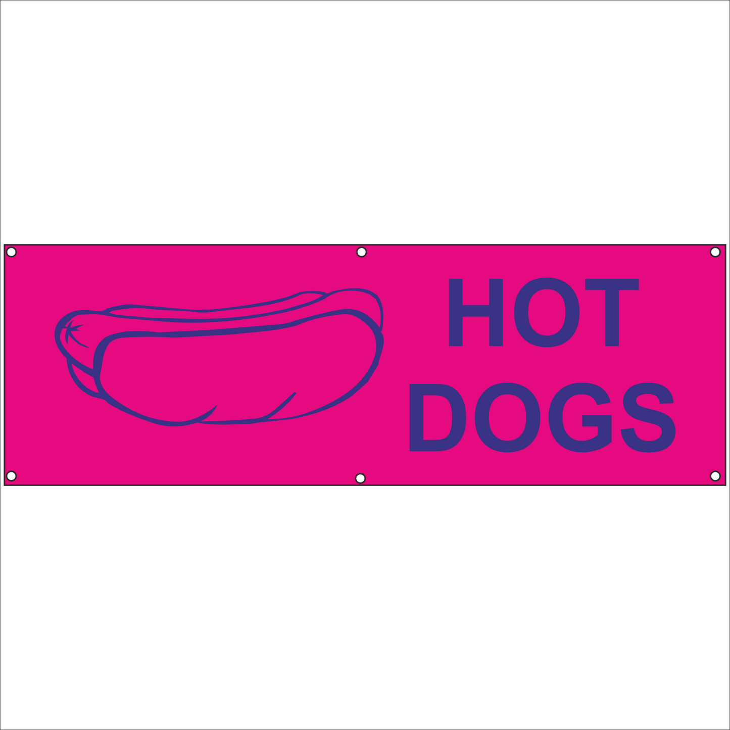 Werbeplane - Gerüstplane - p16 - Hot Dogs - NEU - Plane für Baustelle- Garten- Zaun oder Veranstaltung