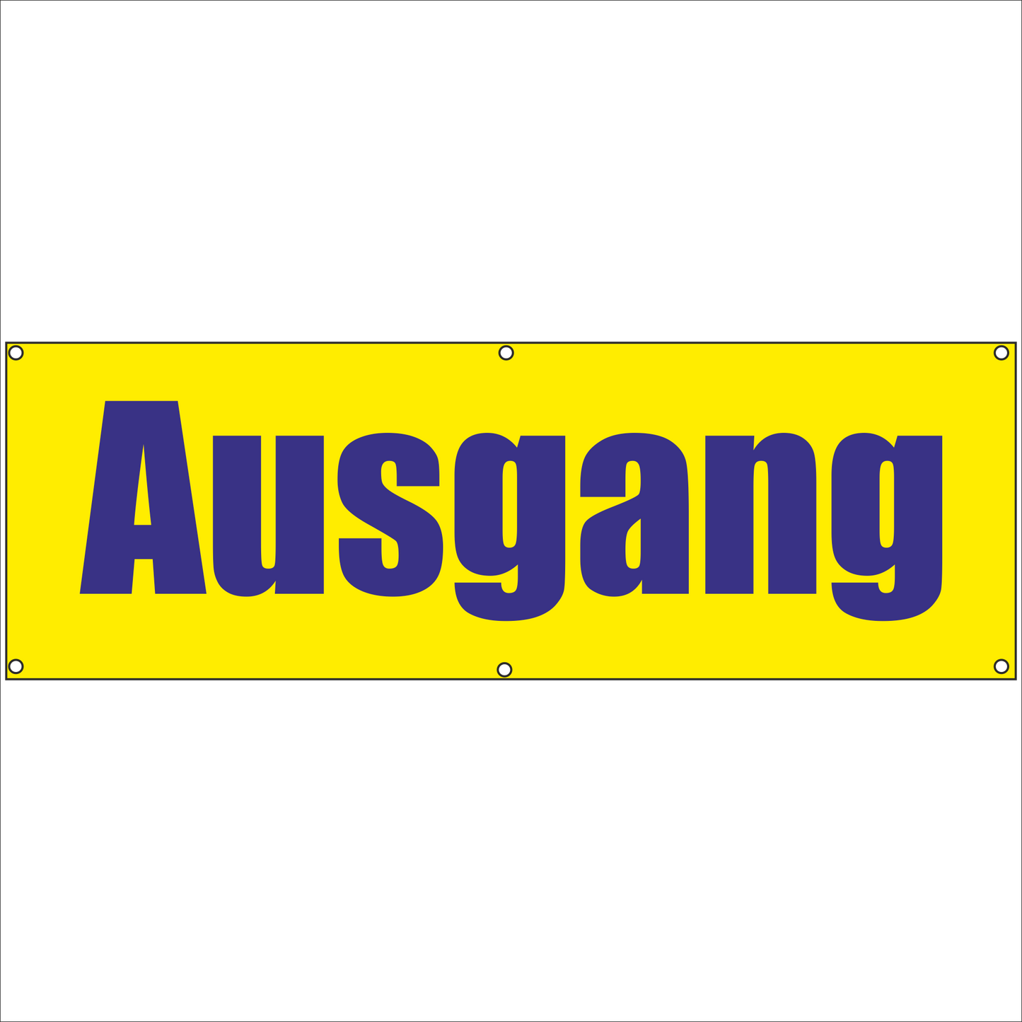 Werbeplane - Gerüstplane - p047 - Ausgang - NEU - Plane für Baustelle- Garten- Zaun oder Veranstaltung