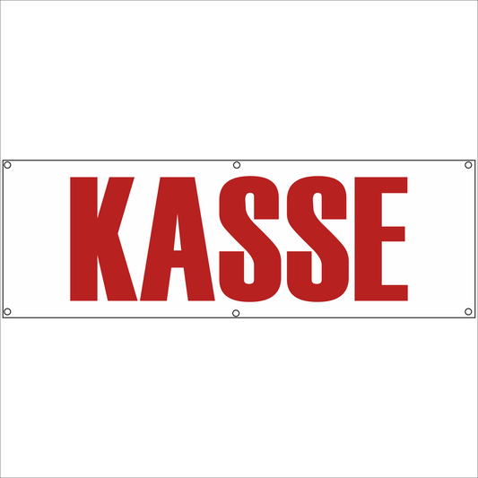 Werbeplane - Gerüstplane - p062 - KASSE - NEU - Plane für Baustelle- Garten- Zaun oder Veranstaltung